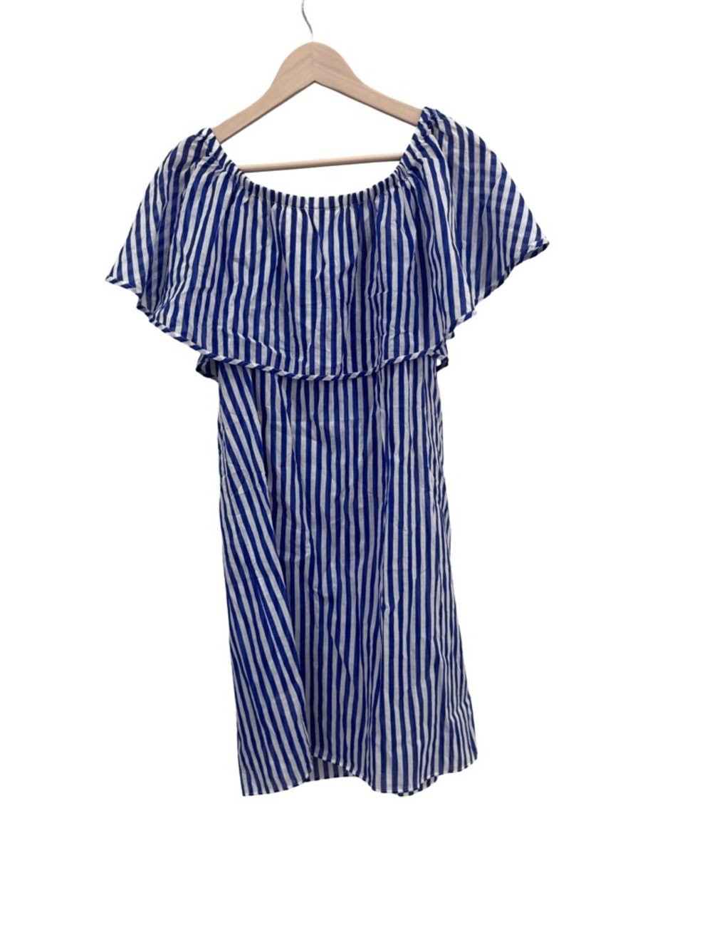 J. Crew Women's Size Large off shoulder striped beach cover up - Picture 2 of 5